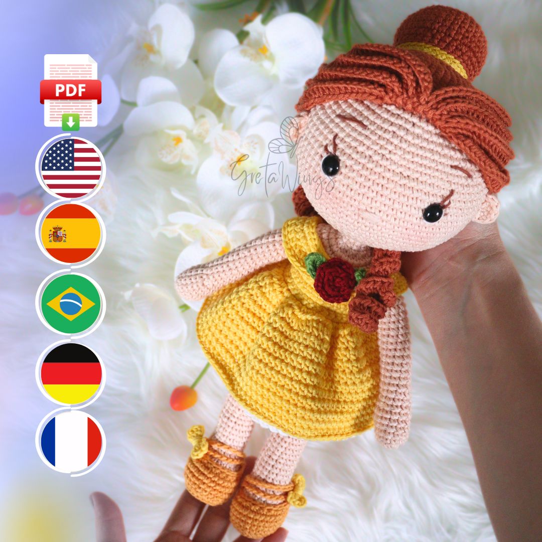 open lace back dress Crochet Princess Dolls