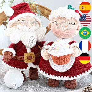 Santa and Mrs. Claus Amigurumi Pattern (Digital Download)
