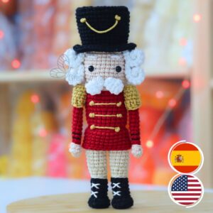 Nutcracker Crochet Pattern, Amigurumi Nutcracker Pattern, Crochet Christmas Pattern, Amigurumi Christmas Pattern  PDF (Digital Download)